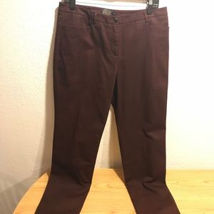 NWT Pendleton Maroon Dress Pants SZ 10 MSRP $129